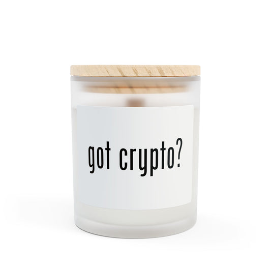 Got Crypto Frosted Glass Candle, 11oz