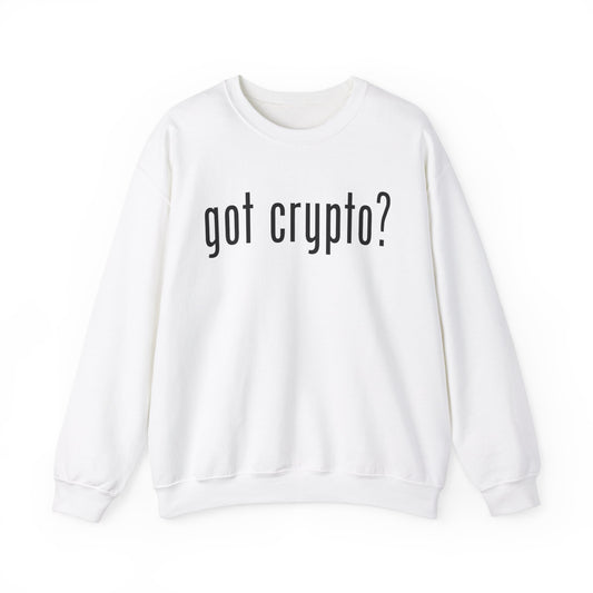 White Got Crypto Unisex Crewneck Sweatshirt
